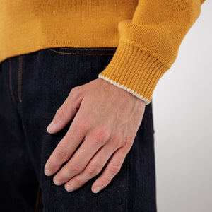Plain sailor sweater with fancy elbow patches