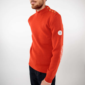 Pull marin uni coudières fantaisies