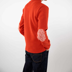 Plain sailor sweater with fancy elbow patches