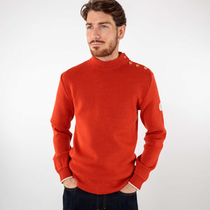 Plain sailor sweater with fancy elbow patches
