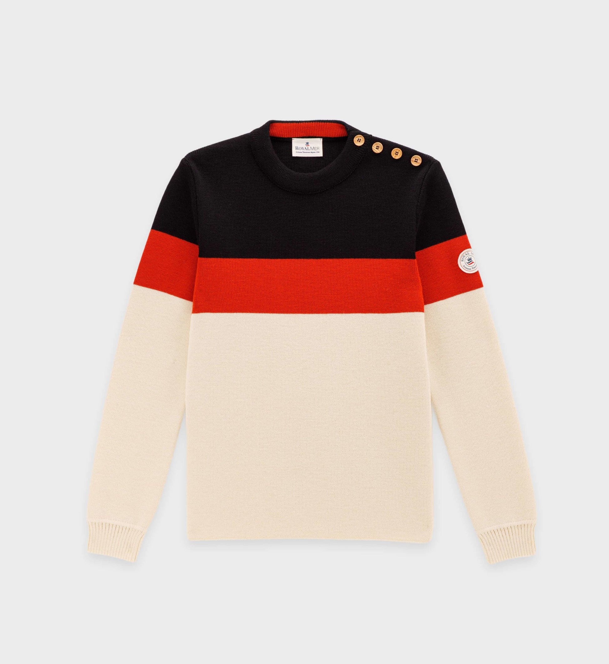 Pull marin tricolore