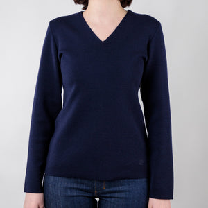 Classic v-neck sweater 100% merino