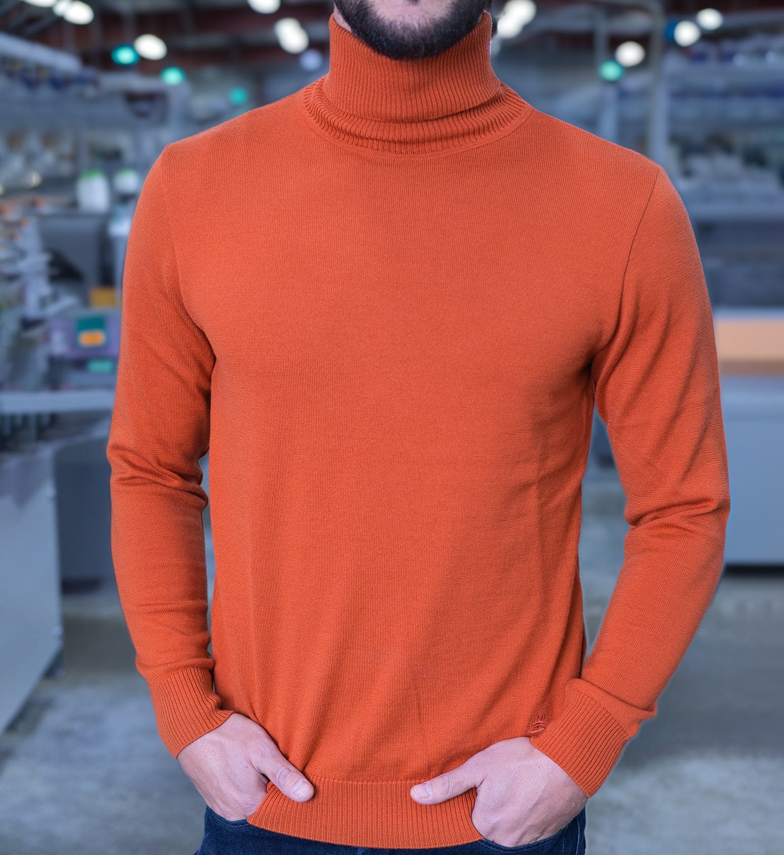 Pull col roulé extra fin