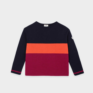 Loose tricolor sweater