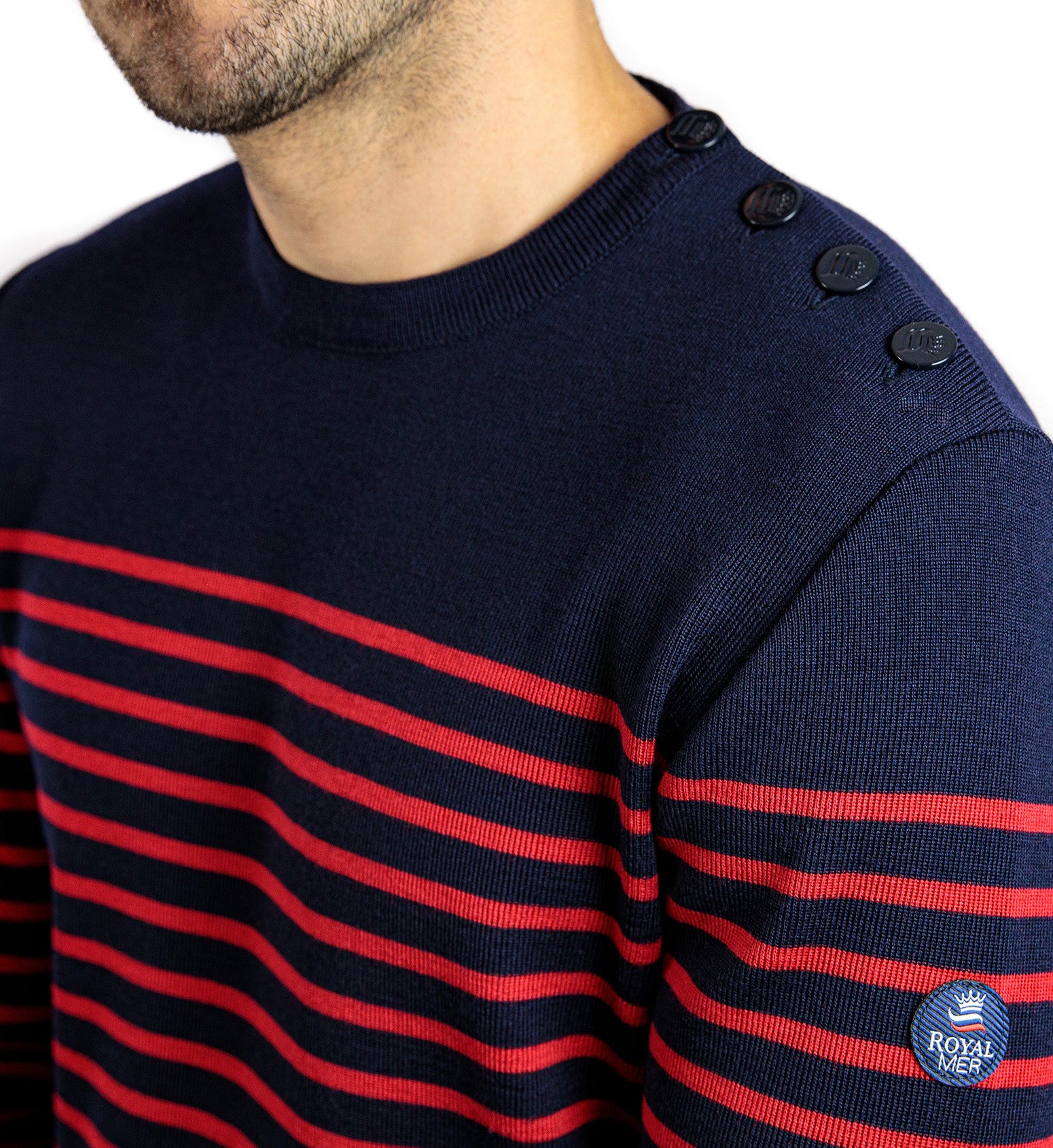 Pull marin rayé