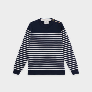 Pull marin rayé encolure ronde