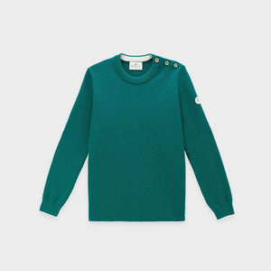 Plain sailor sweater with round neckline