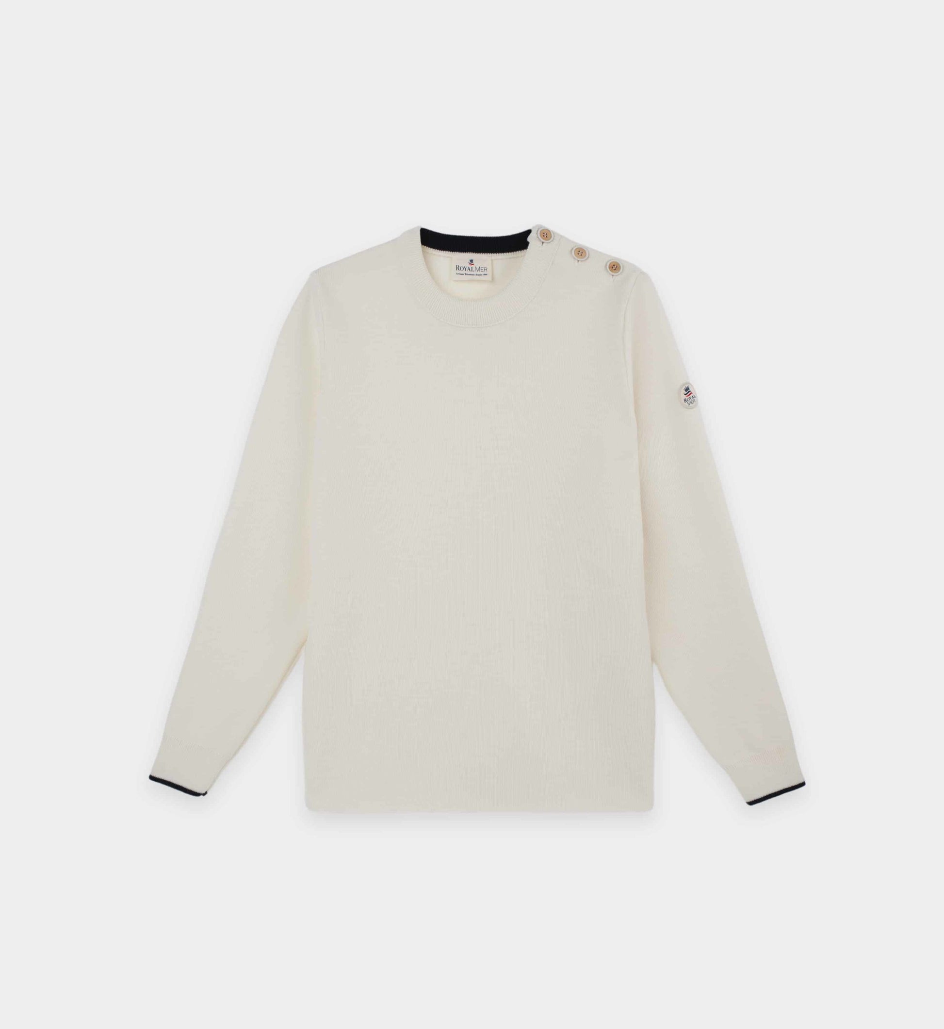 Pull marin uni encolure ronde