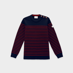 Pull marin rayé encolure ronde