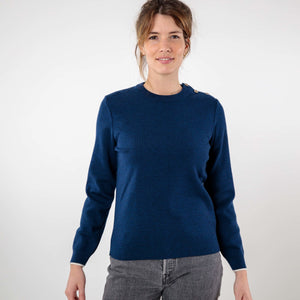 Pull marin uni encolure ronde