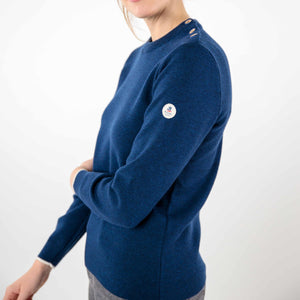 Pull marin uni encolure ronde