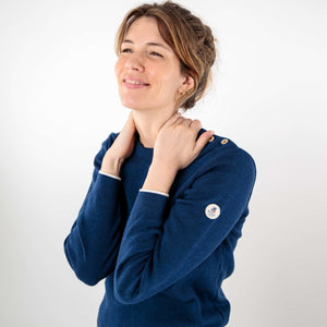 Pull marin uni encolure ronde