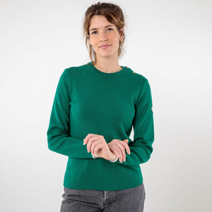 Plain sailor sweater with round neckline