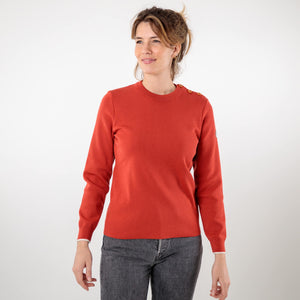 Plain sailor sweater with round neckline