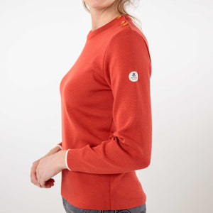 Plain sailor sweater with round neckline