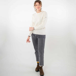 Pull marin uni encolure ronde