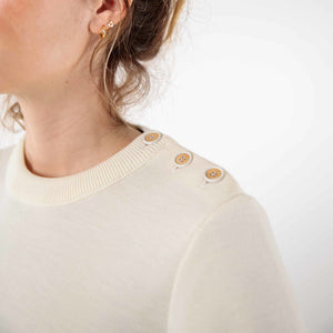 Pull marin uni encolure ronde