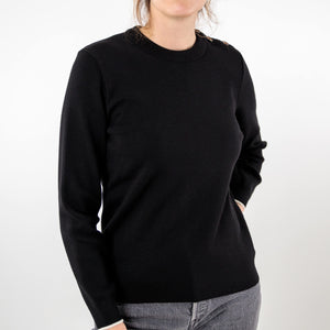 Plain sailor sweater with round neckline 
