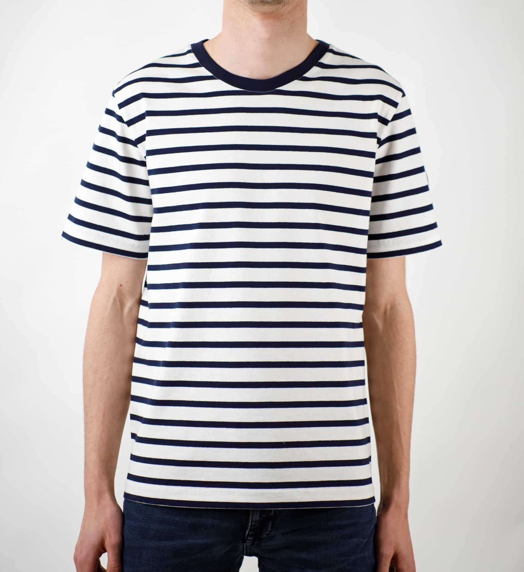 T-shirt rayé bicolore manche courte