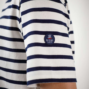T-shirt rayé bicolore manche courte