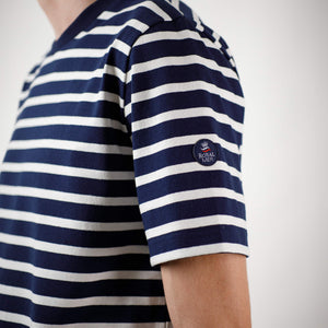T-shirt rayé bicolore manche courte