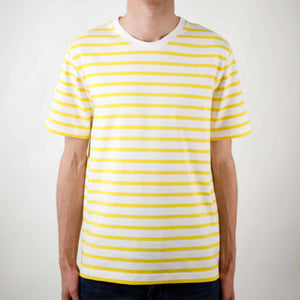 Two-tone striped short-sleeved t-shirt