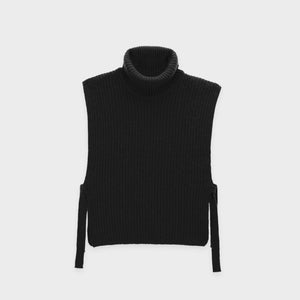 Sleeveless turtleneck sweater