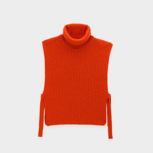 Pull sans manches col roulé