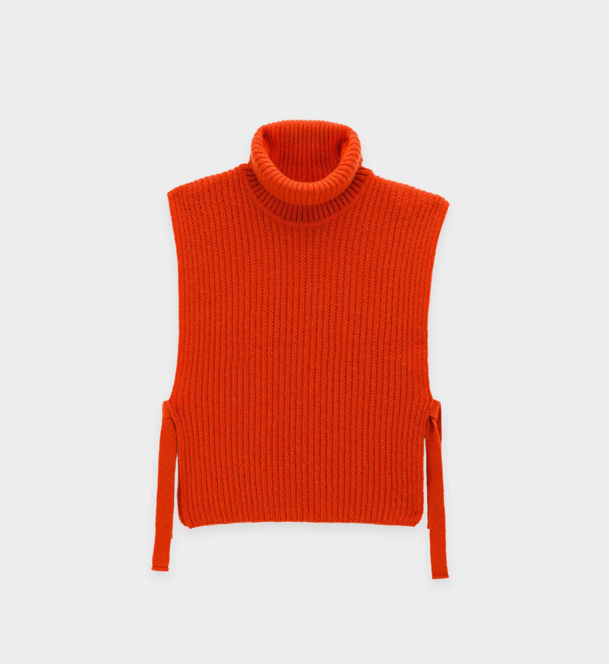 Sleeveless turtleneck sweater