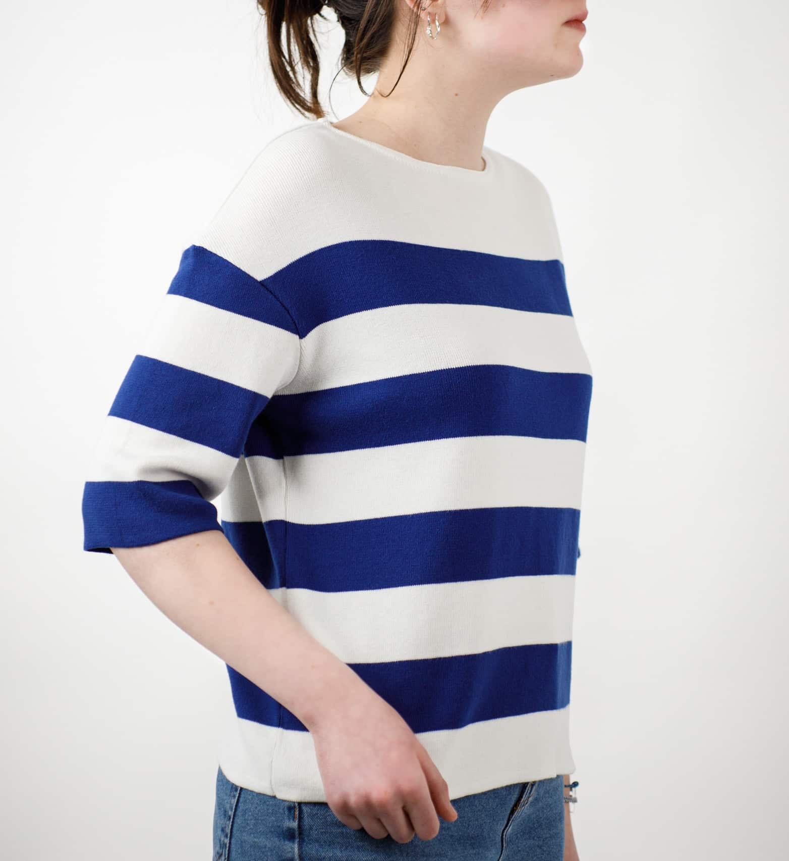 Wide striped sweater