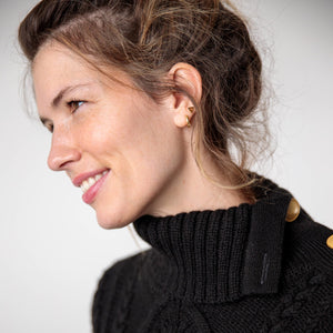 Loose cable-knit dress