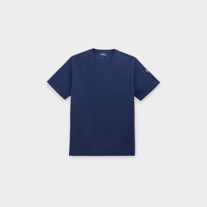 Short-sleeved round-neck T-shirt in organic cotton