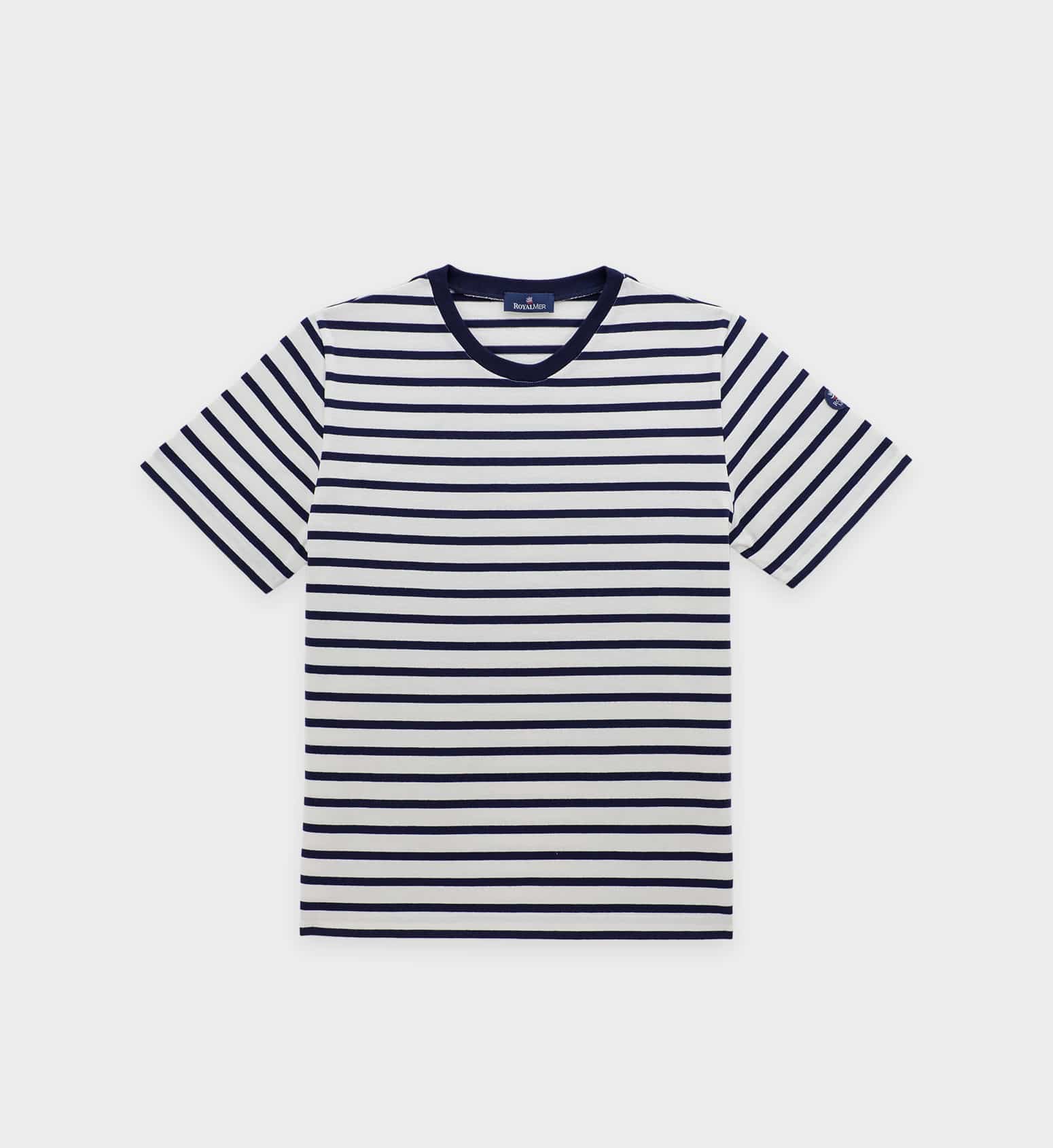 T-shirt rayé bicolore manche courte