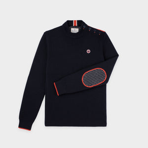 Pull marin col montant
