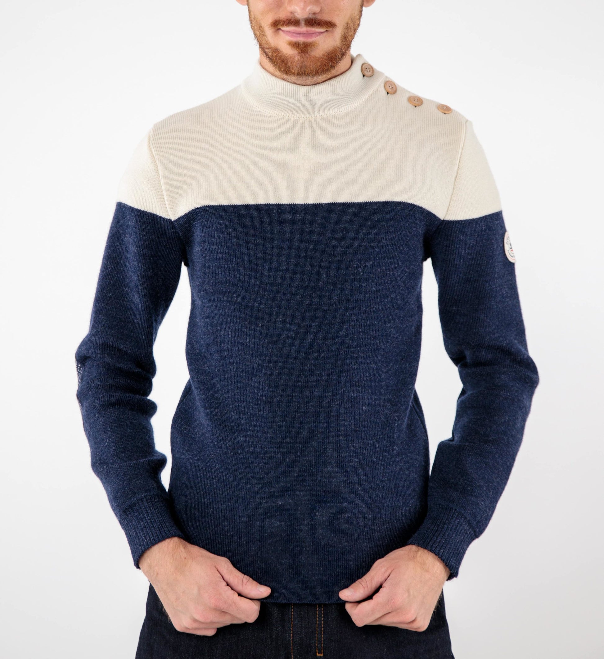 Pull marin bicolore