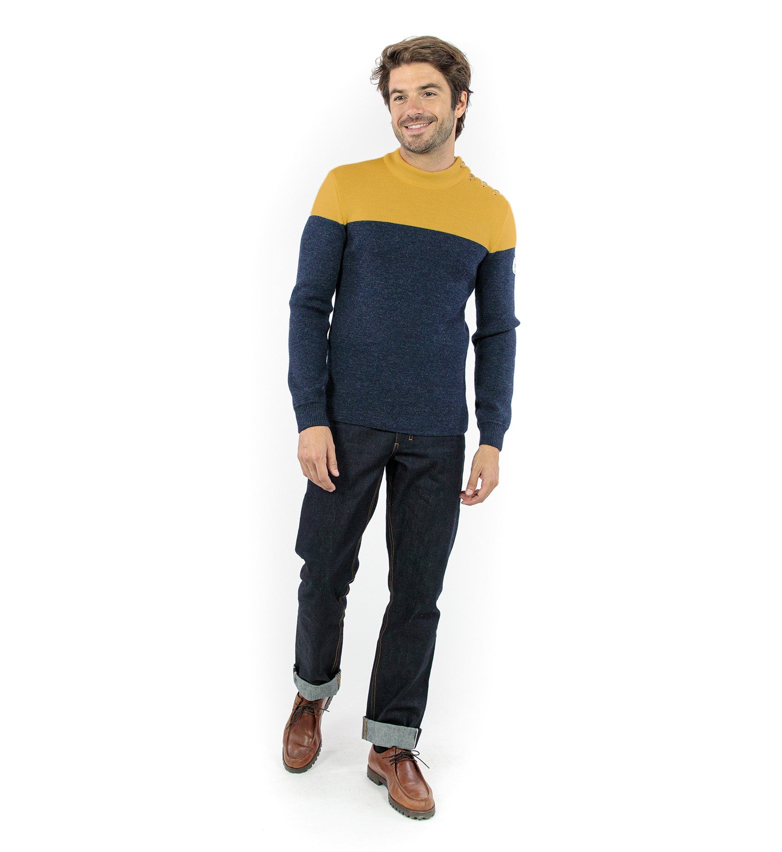 Two-tone sailor sweater