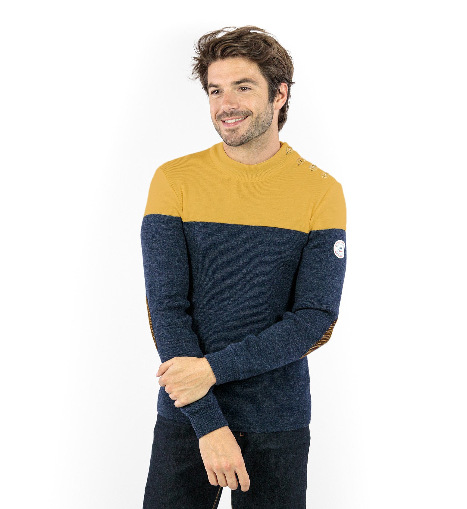 Pull marin bicolore