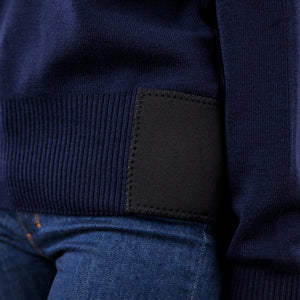 Pull col v empiècements néoprène