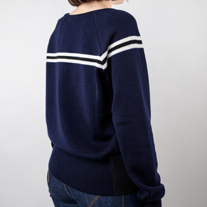 Pull col v empiècements néoprène